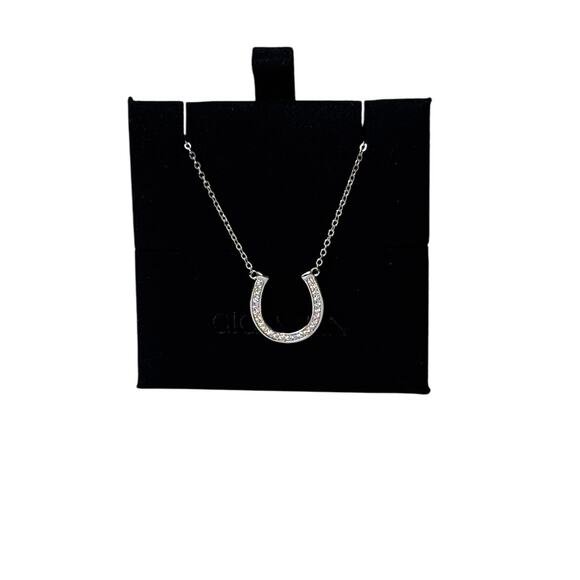 Lucky Horseshoe Silver Necklace Good luck Charm - Picture 3 of 4